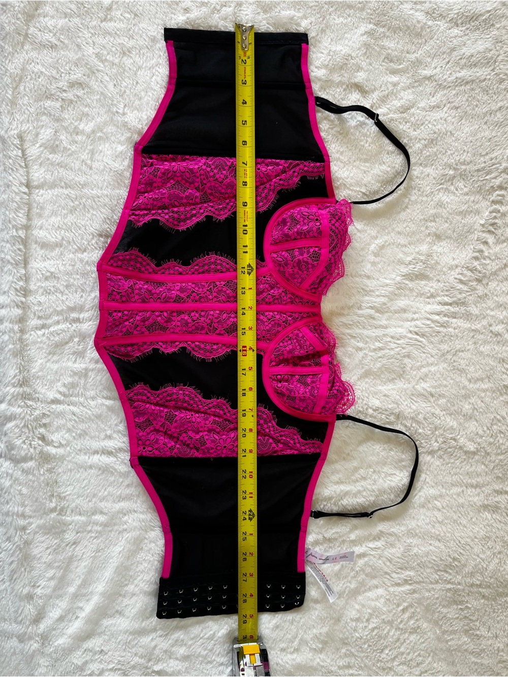 Urban Outfitters Women's Hot Pink Lace Bustier Corset Top - Picture 5 of 5